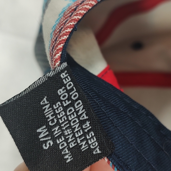 Explicit Size Small/Medium Ball Cap Blue Red White Plaid Hat - Picture 5 of 5